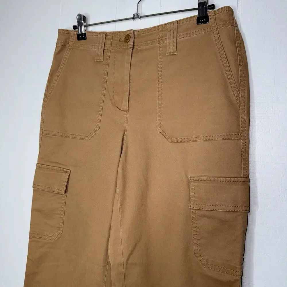 Talbots Women’s Chino Cargo Pants Khaki Tan Size 4